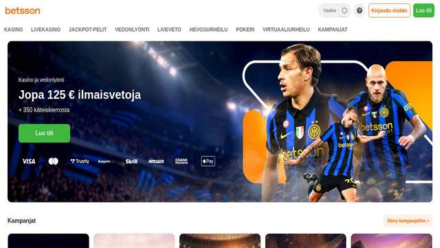 Betsson casino screenshot